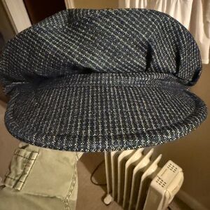 Stylish Blue Tweed Women's Newsboy Cap